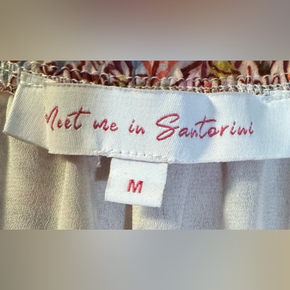 Meet Me In Santorini!!! The dress says it all! Midi Dress in Pink/Orange/Gold - Picture 2 of 4